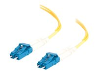 C2G LC-LC 9/125 OS1 Duplex Singlemode PVC Fiber Optic Cable (LSZH) - Patch-kabel - LC enkelläge (hane) till LC enkelläge (hane) - 10 m - fiberoptisk - duplex - 9 / 125 mikrometer - OS1 - halogenfri - gul 85609