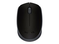 Logitech M171 - Mus - höger- och vänsterhänta - trådlös - 2.4 GHz - trådlös USB-mottagare - svart 910-004424