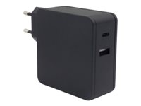 Insmat - Strömadapter - 60 Watt - 3 A (USB, USB-C med strömförsörjning) 530-9060