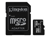 Kingston - Flash-minneskort (adapter, microSDHC till SD inkluderad) - 8 GB - UHS Class 1 / Class10 - microSDHC UHS-I SDCIT/8GB