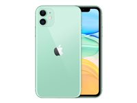 Apple iPhone 11 - Smartphone - dual-SIM - 4G Gigabit Class LTE - 128 GB - GSM - 6.1" - 1792 x 828 pixlar (326 ppi) - Liquid Retina HD display (12 MP främre kamera) - 2 bakre kameror - grön MHDN3QN/A