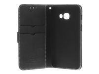 Insmat - Vikbart fodral för mobiltelefon - genuint läder - svart - för Samsung Galaxy A3 (2017) 650-2527