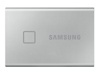 Samsung Portable SSD T7 Touch MU-PC2T0S - Solid state drive - krypterat - 2 TB - extern (portabel) - USB 3.2 Gen 2 (USB-C kontakt) - 256 bitars AES - silver MU-PC2T0S/WW