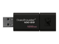 Kingston DataTraveler 100 G3 - USB flash-enhet - 128 GB - USB 3.0 - svart DT100G3/128GB