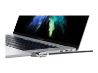 Compulocks MacBook Pro Touch Bar Lock Adapter With Keyed Cable Lock - Adapter för säkerhetslåsurtag - silver - med kabellås med tangenter - för Apple MacBook Pro with Touch Bar 13.3" 4x Thunderbolt 3 (Late 2016, Mid 2017, Mid 2018, Mid 2019, Early 2020); MacBook Pro with Touch Bar 15.4" (Late 2016, Mid 2017, Mid 2018, Mid 2019) MBPRLDGTB01KL