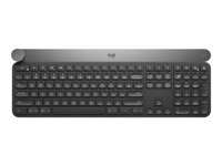 Logitech Craft Advanced with Creative Input Dial - Tangentbord - bakgrundsbelyst - Bluetooth, 2.4 GHz - hela norden 920-008502