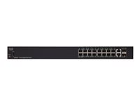 Cisco 250 Series SG250-18 - Switch - L3 - smart - 16 x 10/100/1000 + 2 x kombination Gigabit Ethernet/Gigabit SFP - rackmonterbar SG250-18-K9-EU