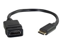 C2G HDMI Mini to HDMI Adapter Converter Dongle - HDMI-adapter - HDMI (hona) till mini-HDMI (hane) - 20.3 cm - dubbelt skärmad - svart 80506