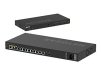 NETGEAR AV Line M4250-10G2F-PoE+ - Switch - L3 - Administrerad - 10 x 10/100/1000 (8 PoE+) + 2 x Gigabit SFP - sida till sida luftflöde - rackmonterbar - PoE+ (125 W) GSM4212P-100EUS