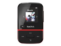 SanDisk Clip Sport Go - Digital spelare - 16 GB - röd SDMX30-016G-G46R