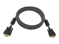 Vision Professional Premium Braided - VGA-kabel - HD-15 (VGA) (hane) till HD-15 (VGA) (hane) - 3 m - tumskruvar - svart, vit TC 3MVGAP/HQ