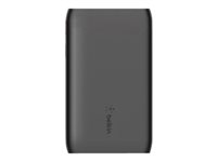 Belkin BOOST CHARGE - Strömförsörjningsbank - 5000 mAh - 2 utdatakontakter (USB, USB-C med strömförsörjning) - på kabel: USB, USB-C - svart BPB004BTBK