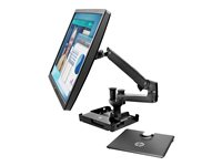 HP Hot Desk - Ställ (fot för stativ) för LCD-bildskärm/bärbar dator - skärmstorlek: upp till 32" - för HP 240 G8, 24X G7, 25X G8; Pro c645; ProBook 440 G8, 630 G8, 635, 650 G8; ZBook Power G7 W3Z73AA