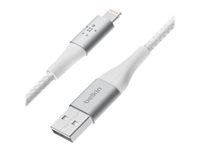 Belkin BOOST CHARGE - Lightning-kabel - Lightning (hane) till USB (hane) - 2 m - vit - för Apple iPad/iPhone/iPod (Lightning) CAA002BT2MWH