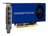 AMD Radeon Pro WX4100 - Grafikkort - Radeon Pro WX 4100 - 4 GB GDDR5 - PCIe 3.0 x16 - 4 x Mini DisplayPort 100-506008
