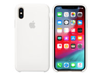 Apple - Baksidesskydd för mobiltelefon - silikon - vit - för iPhone Xs MRW82ZM/A