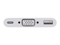 Apple USB-C VGA Multiport Adapter - VGA-adapter - USB-C (hane) till HD-15 (VGA), USB typ A, USB-C (hona) - för 10.9-inch iPad Air; 11-inch iPad Pro; iMac Pro; MacBook Air with Retina display MJ1L2ZM/A