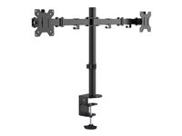 Vision VFM-DPD Monitor Desk Post - Monteringssats - för 2 LCD-bildskärmar - stål - svart - skärmstorlek: 13"-27" - disk-monteringsbar VFM-DPD2B