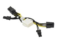 Supermicro - Strömadapter - 8 stifts intern ström (hona) till 8-stifts PCIe-ström (6+2) (hane) - 5 cm CBL-PWEX-1040