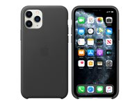 Apple - Baksidesskydd för mobiltelefon - läder - svart - för iPhone 11 Pro MWYE2ZM/A