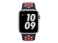 Apple 40mm Nike Sport Band - Klockrem för smart klocka - Vanlig storlek - blåsvart/ljus mango - för Watch (38 mm, 40 mm) MG3U3ZM/A