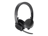 Logitech Zone Wireless Plus - Headset - på örat - Bluetooth - trådlös - aktiv brusradering - ljudisolerande 981-000806