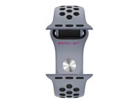 Apple 40mm Nike Sport Band - Klockrem för smart klocka - Vanlig storlek - obsidian dimma/svart - för Watch (38 mm, 40 mm) MG3V3ZM/A