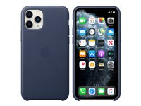 Apple - Baksidesskydd för mobiltelefon - läder - midnattsblå - för iPhone 11 Pro MWYG2ZM/A