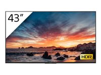 Sony FWD-43X80H/T - 43" Diagonal Class (42.5" visbar) - BRAVIA Professional Displays XH8 Series LED-skärm - med TV-mottagare - digital skyltning - Smart TV - Android TV - 4K UHD (2160p) 3840 x 2160 - HDR - kantupplyst - svart FWD-43X80H/T