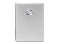 G-Technology G-DRIVE mobile USB-C GDMUCWW10001ADBV2 - Hårddisk - 1 TB - extern (portabel) - 2.5" - USB 3.1 Gen 1 (USB-C kontakt) - 5400 rpm - silver 0G10264-1