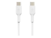 Belkin BOOST CHARGE - USB-kabel - USB-C (hane) till USB-C (hane) - 1 m - vit CAB003BT1MWH