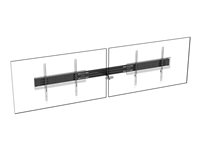 Vision VFM-F50_DL - Monteringskomponent (räls) - för 2 LCD/plasmapaneler - aluminium - svart - skärmstorlek: up to 86" - väggmonterbar, monterbar på golvstativ VFM-F50_DL