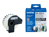 Brother DK-22214 - Vit - Rulle (1,2 cm x 30,5 m) termiskt papper - för Brother QL-1050, 1060, 500, 550, 560, 570, 580, 600, 650, 700, 710, 720, 820 DK22214