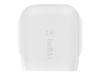 Belkin BOOST CHARGE Wall Charger - Strömadapter - 20 Watt - snabbladdning/kraftleverans (USB-C) - på kabel: Lightning - vit - för Apple iPad/iPhone/iPod (Lightning) WCA003VF04WH