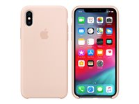 Apple - Baksidesskydd för mobiltelefon - silikon - rosa sand - för iPhone Xs MTF82ZM/A
