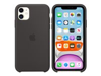 Apple - Baksidesskydd för mobiltelefon - silikon - svart - för iPhone 11 MWVU2ZM/A