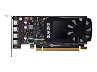 NVIDIA Quadro P1000 - Grafikkort - 1 GPU - Quadro P1000 - 4 GB GDDR5 - PCIe 3.0 x16 - 4 x Mini DisplayPort - för Workstation Z2 G4 (MT, SFF), Z2 G5, Z240 (SFF, tower), Z4 G4, Z440, Z6 G4, Z8 G4; ZCentral 4R Workstation 1ME01AA
