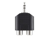 Belkin Portable Audio adapter - Audio-adapter - RCA (hona) till stereo mini jack (hane) - svart F3Y120BF