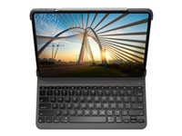 Logitech Slim Folio Pro - Tangentbord och foliefodral - bakgrundsbelyst - trådlös - Bluetooth LE - QWERTY - nordisk - för Apple 11-inch iPad Pro (1:a generation, 2a generation) 920-009688