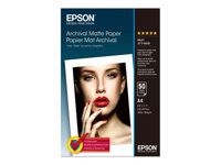 Epson Archival Matte Paper - Matt - A4 (210 x 297 mm) - 189 g/m² - 50 ark papper - för SureColor SC-P700, P900, P9500, T2100, T3100, T3405, T5400, T5405; WorkForce Pro WF-C5790 C13S041342