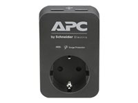 APC Essential Surgearrest PME1WU2B-GR - Överspänningsskydd - AC 220/230/240 V - 4000 Watt - utgångskontakter: 1 - Tyskland - svart PME1WU2B-GR