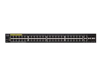 Cisco Small Business SG350-52MP - Switch - L3 - Administrerad - 48 x 10/100/1000 (PoE+) + 2 x kombination Gigabit Ethernet/Gigabit SFP + 2 x Gigabit SFP - rackmonterbar - PoE+ (740 W) SG350-52MP-K9-EU