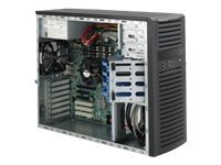 Supermicro SC732 i-500B - Tower - utökad ATX 500 Watt - svart - USB CSE-732I-500B