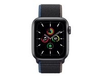 Apple Watch SE (GPS + Cellular) - 40 mm - rymdgrå aluminium - smart klocka med sportögla - vävd nylon - träkol - bandstorlek 130-200 mm - 32 GB - Wi-Fi, Bluetooth - 4G - 30.68 g MYEL2KS/A