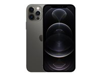 Apple iPhone 12 Pro - Smartphone - dual-SIM - 5G NR - 128 GB - CDMA / GSM - 6.1" - 2532 x 1170 pixlar (460 ppi) - Super Retina XDR Display (12 MP främre kamera) - 3 st. bakre kameror - grafit MGMK3QN/A