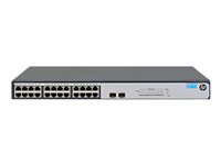 HPE 1420-24G-2SFP Switch - Switch - ohanterad - 24 x 10/100/1000 + 2 x 1 Gigabit Ethernet SFP+ - skrivbordsmodell, rackmonterbar JH017A#ABB