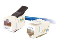 C2G Cat6 RJ45 UTP Toolless Keystone Jack - Modulär insättning - RJ-45 - vit 84042