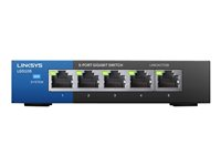 Linksys Business LGS105 - Switch - ohanterad - 5 x 10/100/1000 - skrivbordsmodell - AC 100/230 V LGS105-EU-RTL