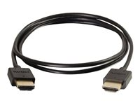 C2G 1.8m Ultra Flexible High Speed HDMI Cable with Low Profile Connectors - HDMI med Ethernet-kabel - HDMI (hane) till HDMI (hane) - 1.8 m - svart - stöd för 4K 82364