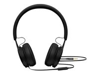 Beats EP - Hörlurar med mikrofon - på örat - kabelansluten - 3,5 mm kontakt - svart - för 10.5-inch iPad Pro; 12.9-inch iPad Pro; 9.7-inch iPad; 9.7-inch iPad Pro; iPad; iPad 1; 2; iPad Air; iPad Air 2; iPad mini; iPad mini 2; 3; 4; iPad with Retina display; iPhone 3G, 3GS, 4, 4S, 5, 5c, 5s, 6, 6 Plus, 6s, 6s Plus, SE; iPod classic; iPod nano; iPod shuffle (4G); iPod touch ML992ZM/A